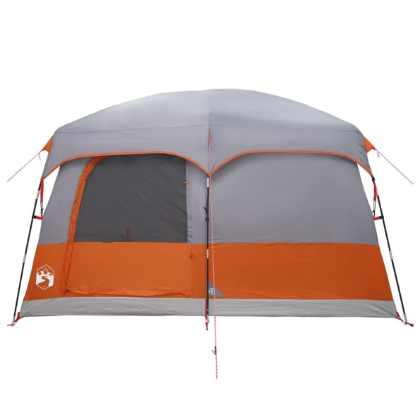 vidaXL Rodinný stan Šedá a oranžová 380 x 260 x 190 cm Polyester – Obrázok 7