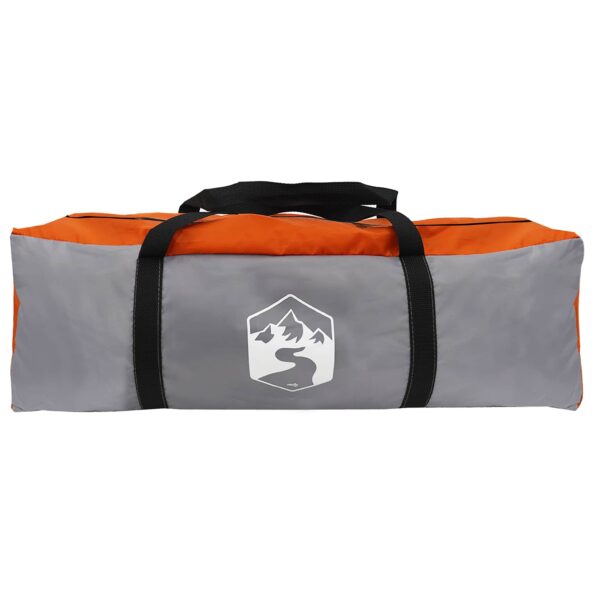 vidaXL Rodinný stan Šedá a oranžová 380 x 260 x 190 cm Polyester – Obrázok 8