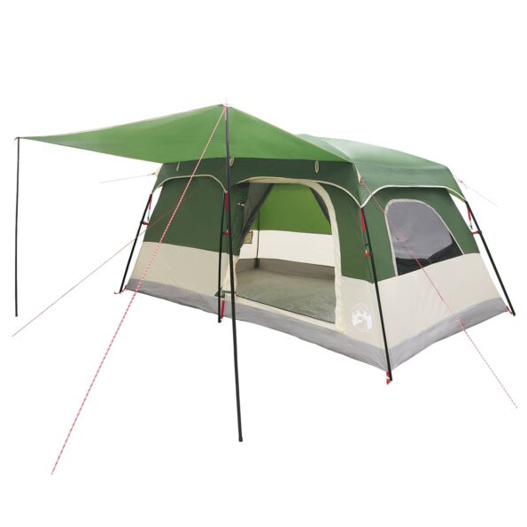 vidaXL Rodinný stan Zelená 420 x 305 x 200 cm Polyester a oceľ – Obrázok 2