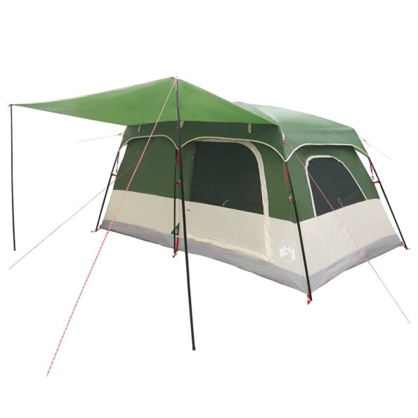 vidaXL Rodinný stan Zelená 420 x 305 x 200 cm Polyester a oceľ – Obrázok 3