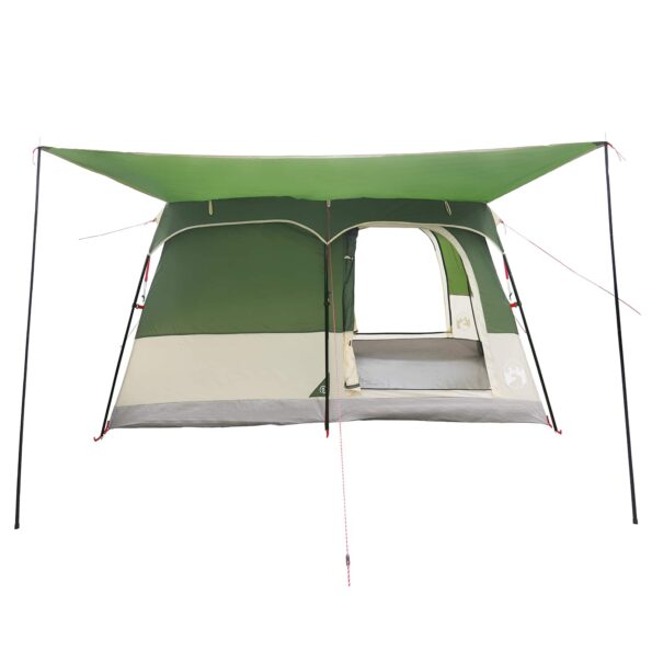 vidaXL Rodinný stan Zelená 420 x 305 x 200 cm Polyester a oceľ – Obrázok 4