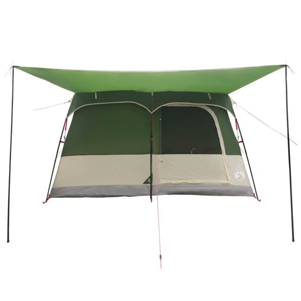 vidaXL Rodinný stan Zelená 420 x 305 x 200 cm Polyester a oceľ – Obrázok 5
