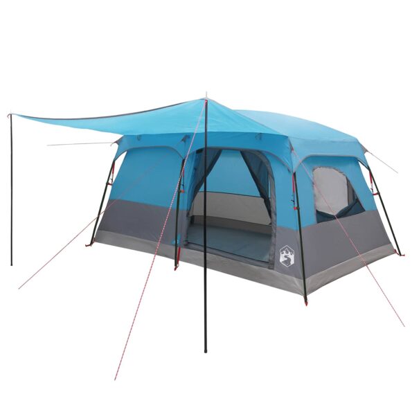 vidaXL Rodinný stan Modrá 420 x 305 x 200 cm Polyester a oceľ – Obrázok 2