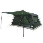 vidaXL Rodinný stan Armádna zelená 420 x 305 x 200 cm Polyester a oceľ – Obrázok 2