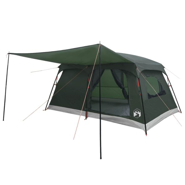 vidaXL Rodinný stan Armádna zelená 420 x 305 x 200 cm Polyester a oceľ – Obrázok 2