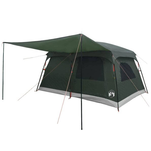 vidaXL Rodinný stan Armádna zelená 420 x 305 x 200 cm Polyester a oceľ – Obrázok 3