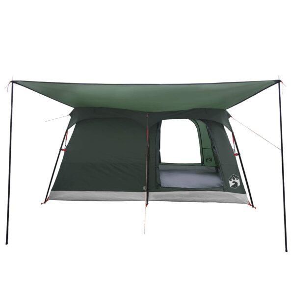 vidaXL Rodinný stan Armádna zelená 420 x 305 x 200 cm Polyester a oceľ – Obrázok 4