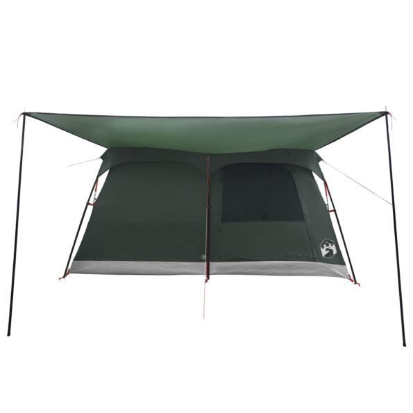 vidaXL Rodinný stan Armádna zelená 420 x 305 x 200 cm Polyester a oceľ – Obrázok 5
