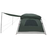 vidaXL Rodinný stan Armádna zelená 420 x 305 x 200 cm Polyester a oceľ – Obrázok 6