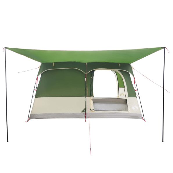 vidaXL Rodinný stan Zelená 500 x 400 x 230 cm Polyester a oceľ – Obrázok 4