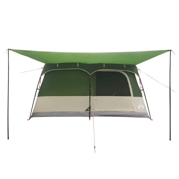 vidaXL Rodinný stan Zelená 500 x 400 x 230 cm Polyester a oceľ – Obrázok 5