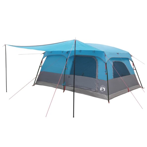 vidaXL Rodinný stan Modrá 500 x 400 x 230 cm Polyester a oceľ – Obrázok 3