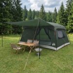 vidaXL Rodinný stan Armádna zelená 500 x 400 x 230 cm Polyester a oceľ