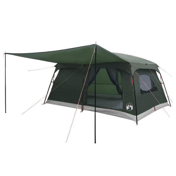 vidaXL Rodinný stan Armádna zelená 500 x 400 x 230 cm Polyester a oceľ – Obrázok 2