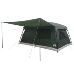 vidaXL Rodinný stan Armádna zelená 500 x 400 x 230 cm Polyester a oceľ – Obrázok 3