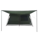 vidaXL Rodinný stan Armádna zelená 500 x 400 x 230 cm Polyester a oceľ – Obrázok 5