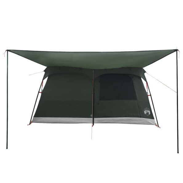 vidaXL Rodinný stan Armádna zelená 500 x 400 x 230 cm Polyester a oceľ – Obrázok 5