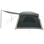 vidaXL Rodinný stan Armádna zelená 500 x 400 x 230 cm Polyester a oceľ – Obrázok 6
