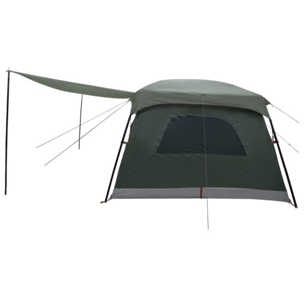 vidaXL Rodinný stan Armádna zelená 500 x 400 x 230 cm Polyester a oceľ – Obrázok 6