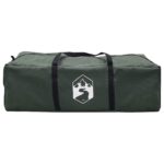 vidaXL Rodinný stan Armádna zelená 500 x 400 x 230 cm Polyester a oceľ – Obrázok 8