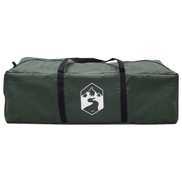 vidaXL Rodinný stan Armádna zelená 500 x 400 x 230 cm Polyester a oceľ – Obrázok 8
