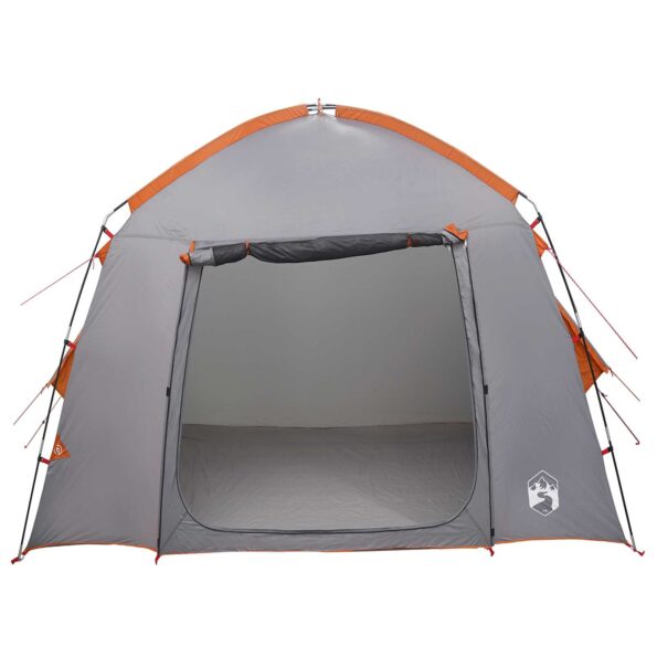 vidaXL Stan chata Šedá a oranžová 210 x 210 x 138 cm Polyester – Obrázok 4