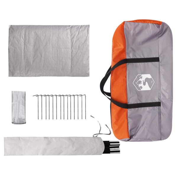 vidaXL Stan chata Šedá a oranžová 300 x 210 x 156 cm Polyester – Obrázok 9