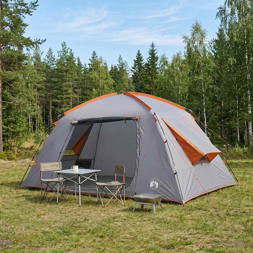 42028517_1.jpg vidaXL Stan chata Šedá a oranžová 400 x 210 x 180 cm Polyester – Obrázok 1