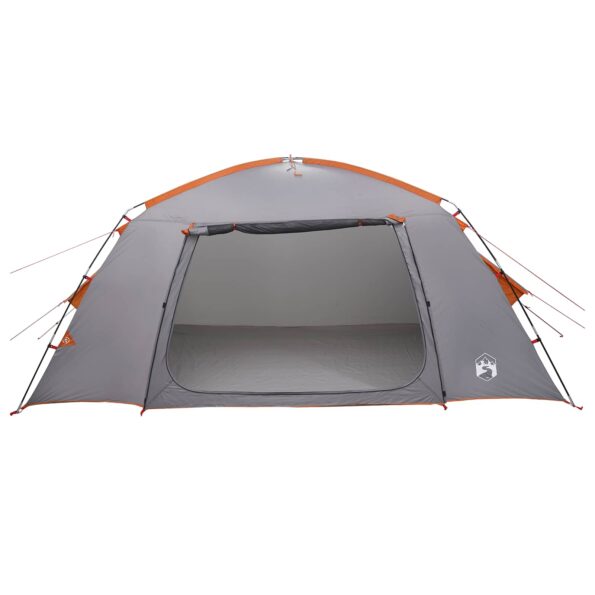 vidaXL Stan chata Šedá a oranžová 400 x 210 x 180 cm Polyester – Obrázok 4