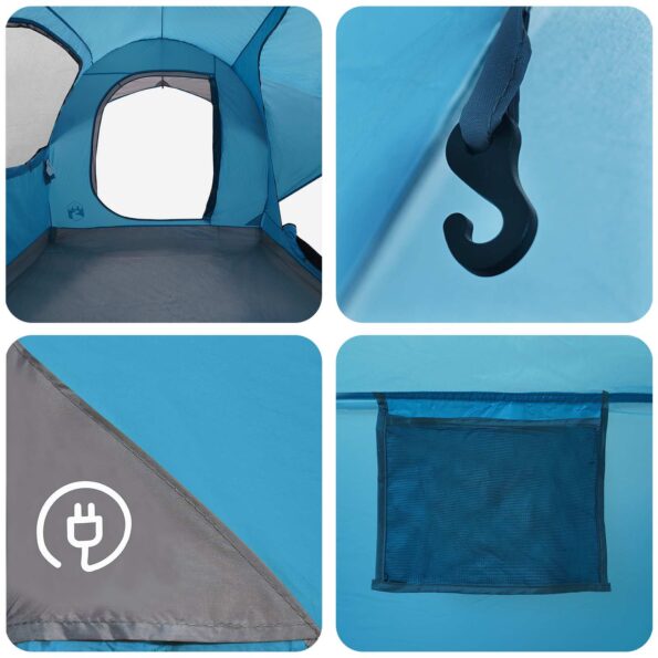vidaXL Auto Stan so strechou Modrá 239 x 210 x 210 cm Polyester a oceľ – Obrázok 10