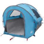 vidaXL Auto Stan so strechou Modrá 200 x 170 x 170 cm Polyester a oceľ – Obrázok 2
