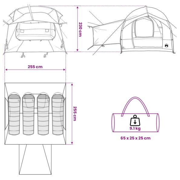 vidaXL Stan na zadný dvor s dažďovým plášťom odolným voči vode – Obrázok 13