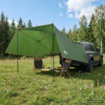 vidaXL Auto Stan Zelená 308 x 215 x 220 cm Polyester a oceľ