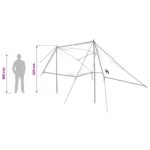 vidaXL Auto Stan so strechou Modrá 308 x 215 x 220 cm Polyester a oceľ – Obrázok 11