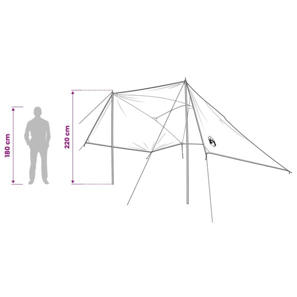 vidaXL Auto Stan so strechou Modrá 308 x 215 x 220 cm Polyester a oceľ – Obrázok 11