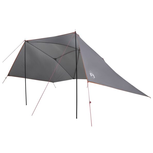 vidaXL Auto Stan Šedá a oranžová 308 x 215 x 220 cm Polyester a oceľ – Obrázok 2