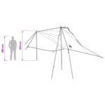 vidaXL Auto Stan so strechou Zelená 350 x 250 cm Polyester a oceľ – Obrázok 11