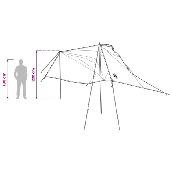 vidaXL Auto Stan so strechou Zelená 350 x 250 cm Polyester a oceľ – Obrázok 11