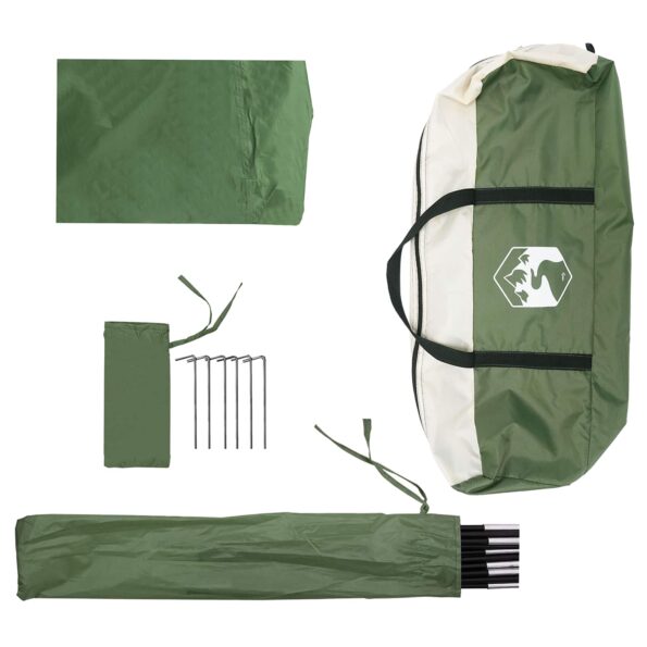 vidaXL Auto Stan so strechou Zelená 350 x 250 cm Polyester a oceľ – Obrázok 7