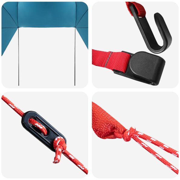 vidaXL Auto Stan so strechou Modrá 350 x 250 cm Polyester a oceľ – Obrázok 8