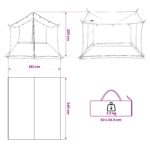 vidaXL Stanový plachty s sieťovými stenami Modrá 340 x 260 x 220 cm – Obrázok 11