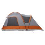 vidaXL Stan chata Šedá a oranžová Pre 8 osôb Polyester a oceľ – Obrázok 6