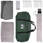 vidaXL Stan chata Armádna zelená Pre 8 osôb Polyester a oceľ – Obrázok 9