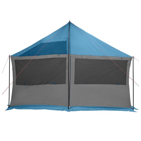 vidaXL Rodinný stan Modrá 450 x 400 x 265 cm Polyester a oceľ – Obrázok 5