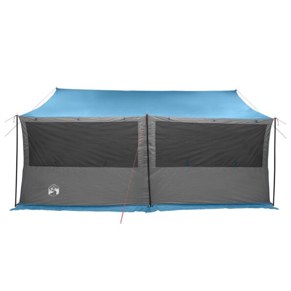 vidaXL Rodinný stan Modrá 450 x 400 x 265 cm Polyester a oceľ – Obrázok 7