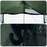 vidaXL Rodinný stan Armádna zelená 450 x 400 x 265 cm Polyester a oceľ – Obrázok 10