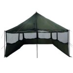vidaXL Rodinný stan Armádna zelená 450 x 400 x 265 cm Polyester a oceľ – Obrázok 6