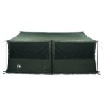 vidaXL Rodinný stan Armádna zelená 450 x 400 x 265 cm Polyester a oceľ – Obrázok 7
