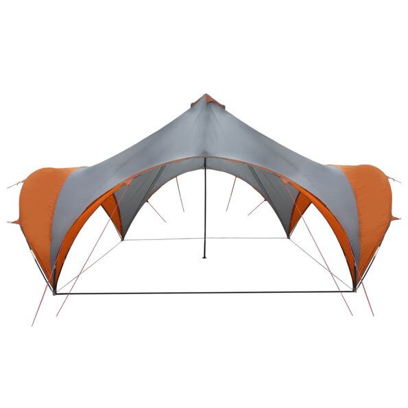 vidaXL Párty stan Šedá a oranžová 500 x 500 x 350 cm Polyester a oceľ – Obrázok 3