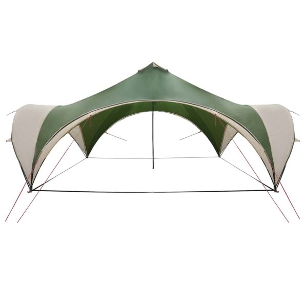 vidaXL Párty stan Zelená 400 x 400 x 320 cm Polyester a oceľ – Obrázok 3
